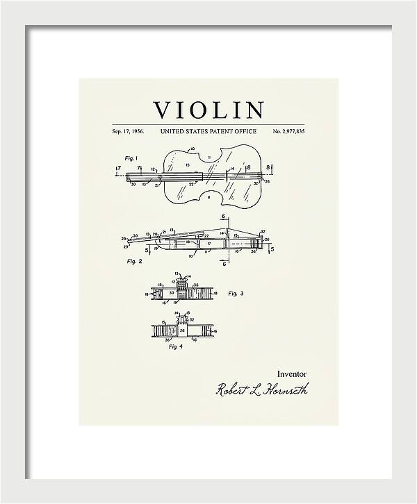 Violin Minimalist Patent Us2977835a