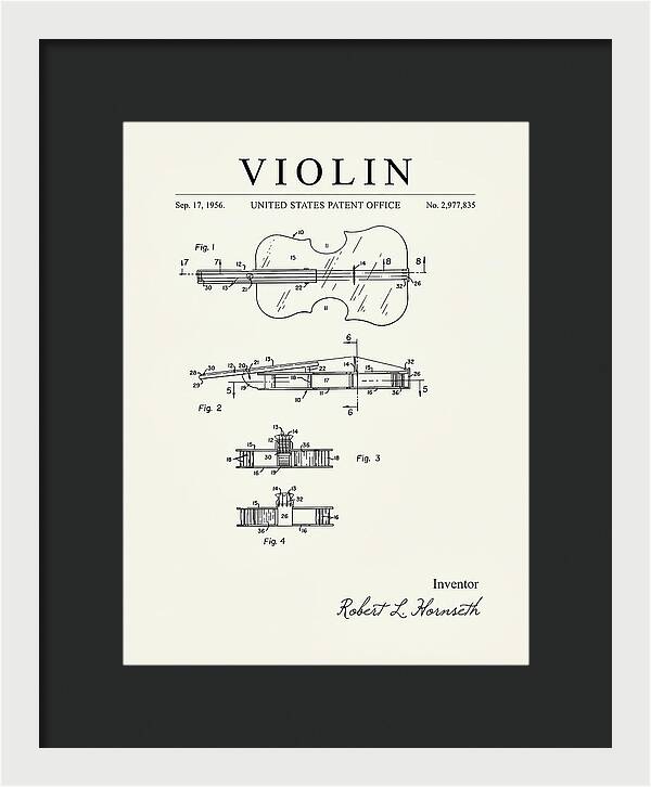 Violin Minimalist Patent Us2977835a