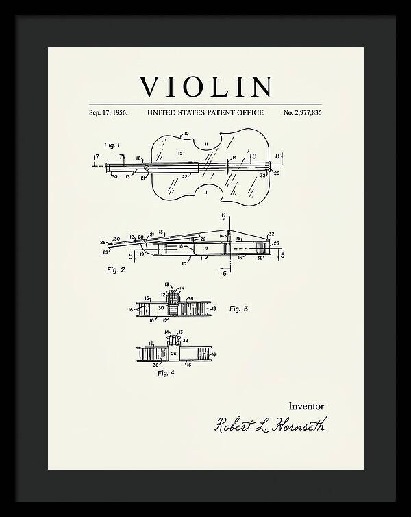 Violin Minimalist Patent Us2977835a