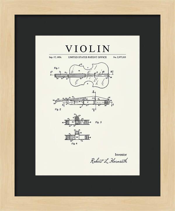 Violin Minimalist Patent Us2977835a