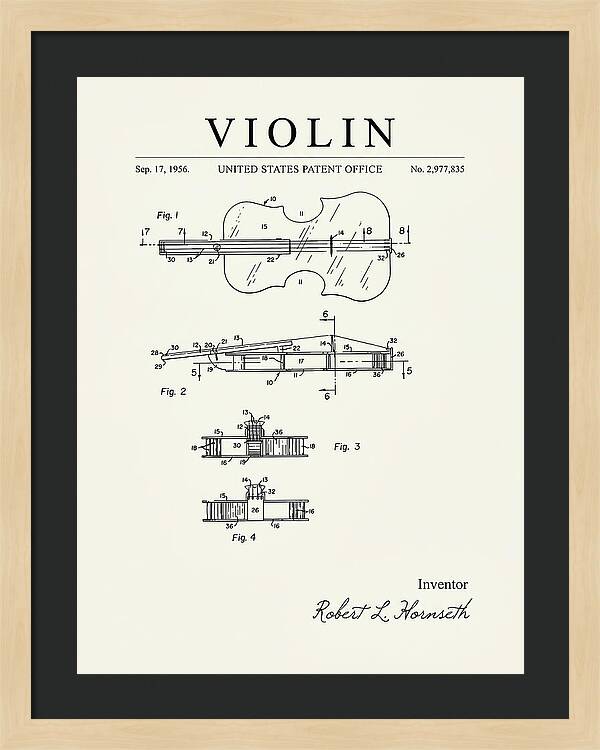 Violin Minimalist Patent Us2977835a