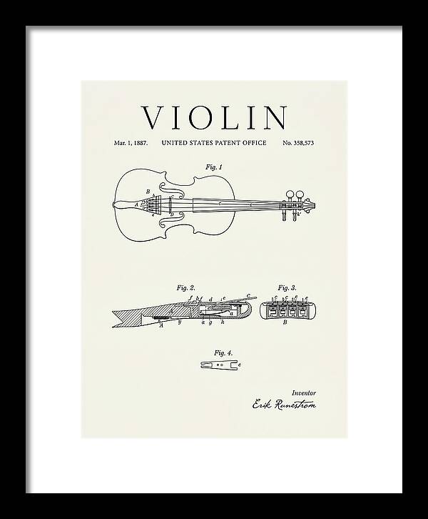 Violin Minimalist Patent Us358573a