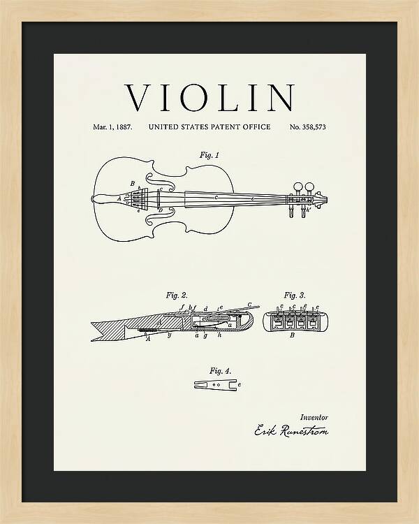 Violin Minimalist Patent Us358573a