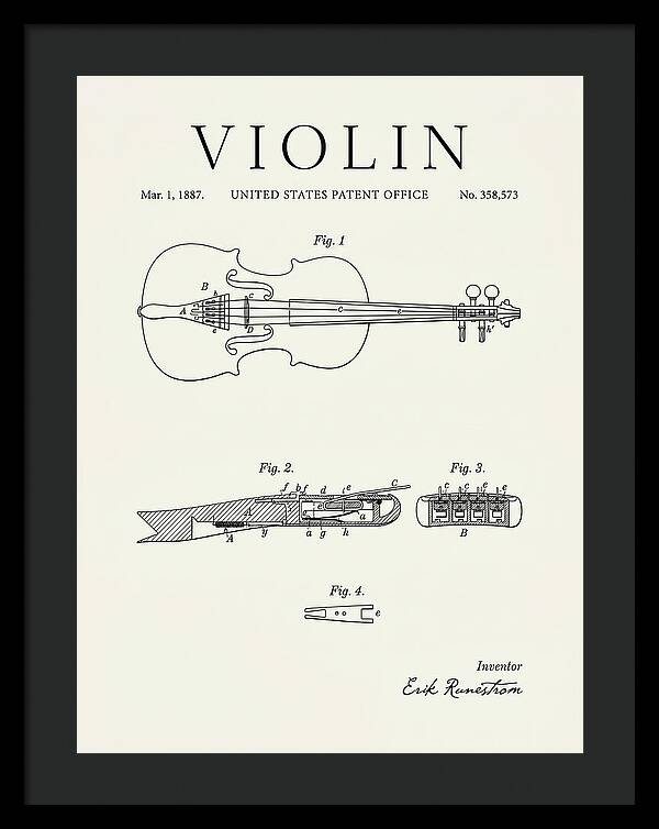 Violin Minimalist Patent Us358573a