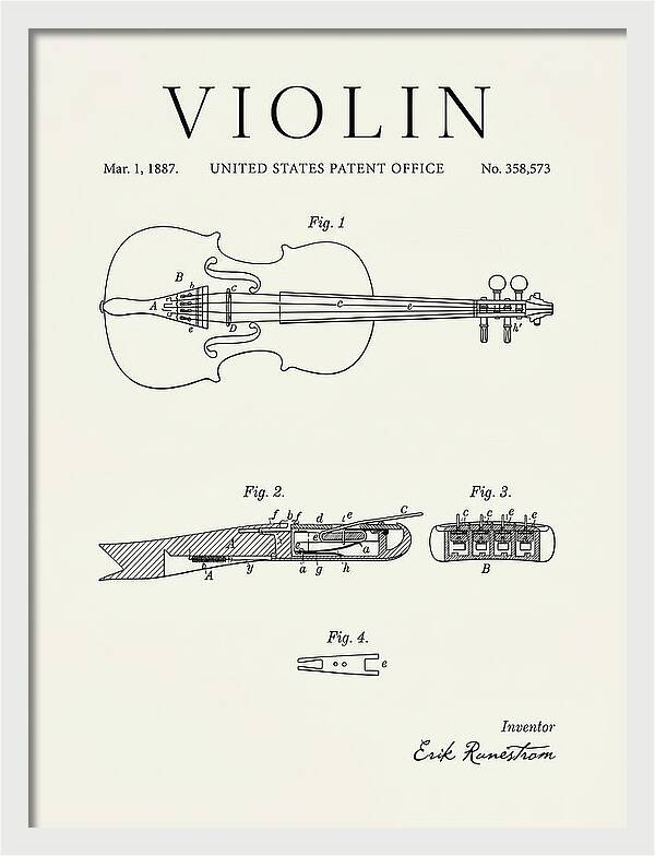 Violin Minimalist Patent Us358573a