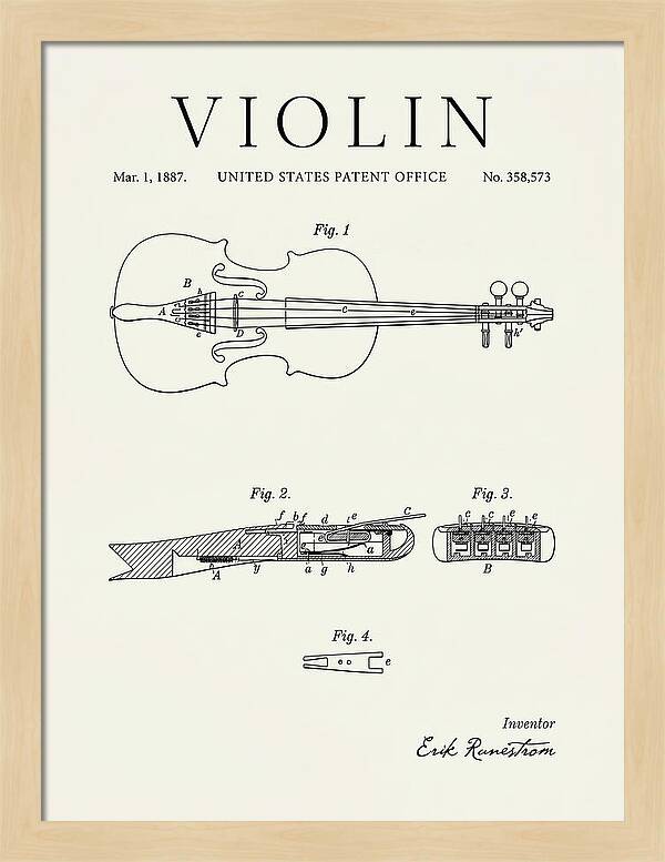 Violin Minimalist Patent Us358573a
