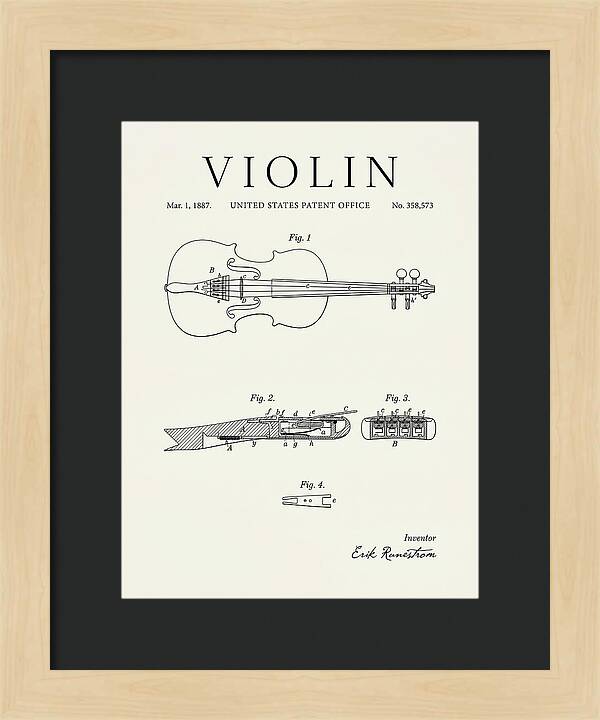 Violin Minimalist Patent Us358573a