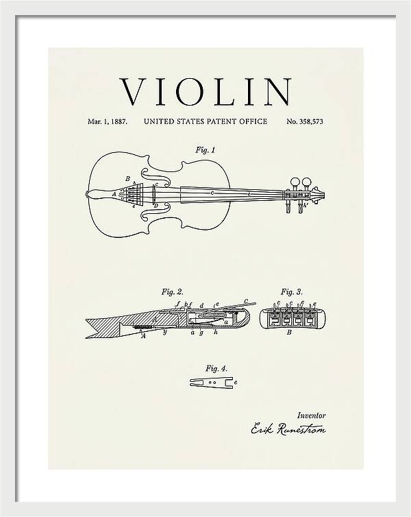 Violin Minimalist Patent Us358573a