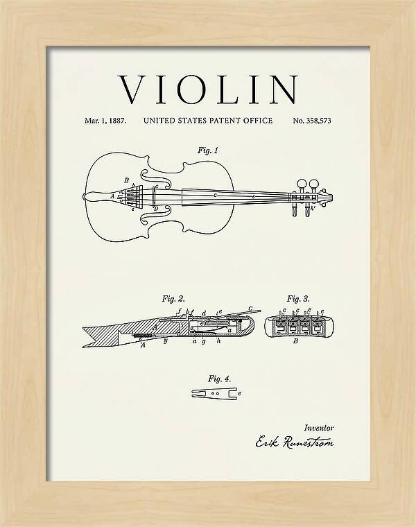 Violin Minimalist Patent Us358573a