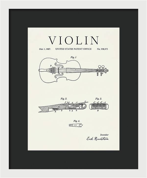 Violin Minimalist Patent Us358573a