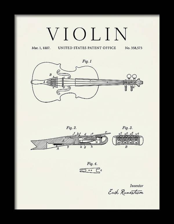 Violin Minimalist Patent Us358573a