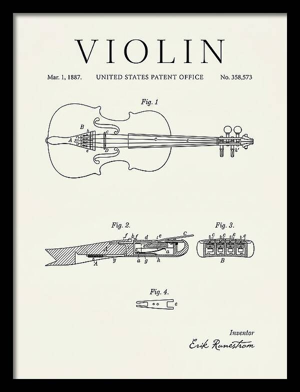 Violin Minimalist Patent Us358573a