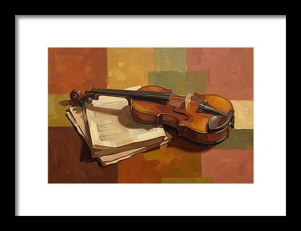 Violin Resting On Sheet Music