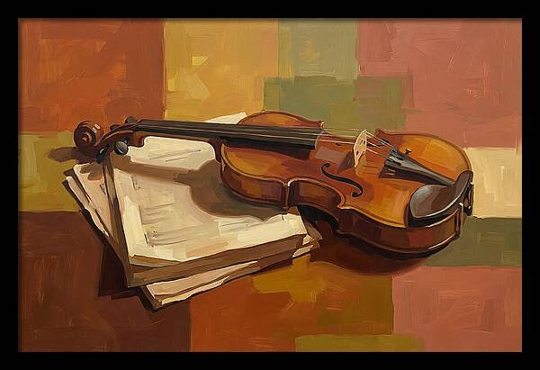 Violin Resting On Sheet Music
