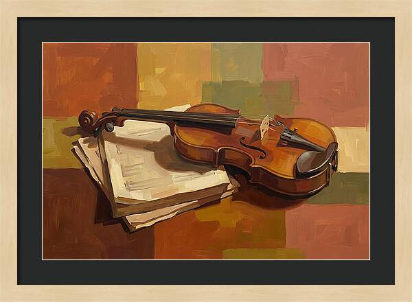 Violin Resting On Sheet Music