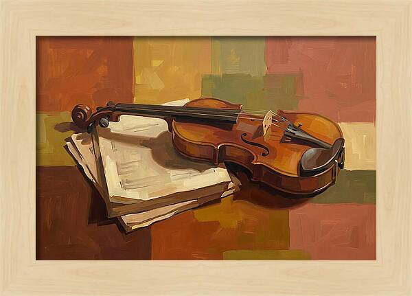 Violin Resting On Sheet Music
