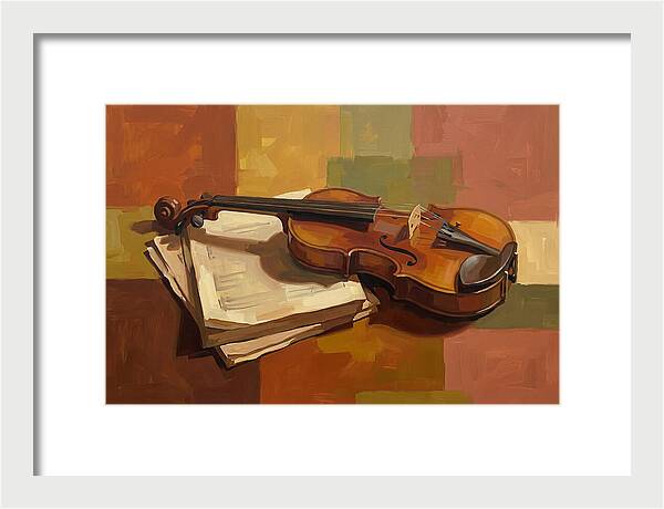 Violin Resting On Sheet Music