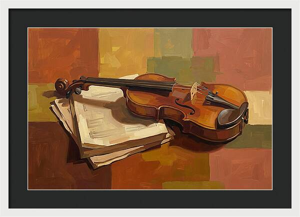Violin Resting On Sheet Music