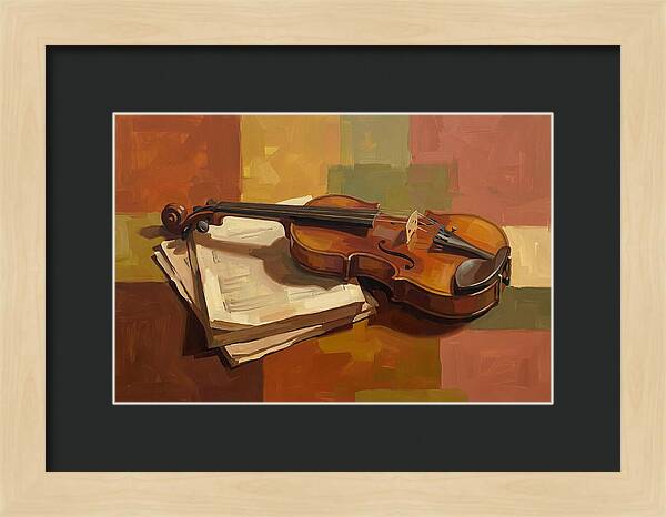 Violin Resting On Sheet Music