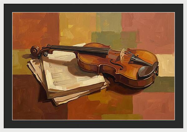 Violin Resting On Sheet Music