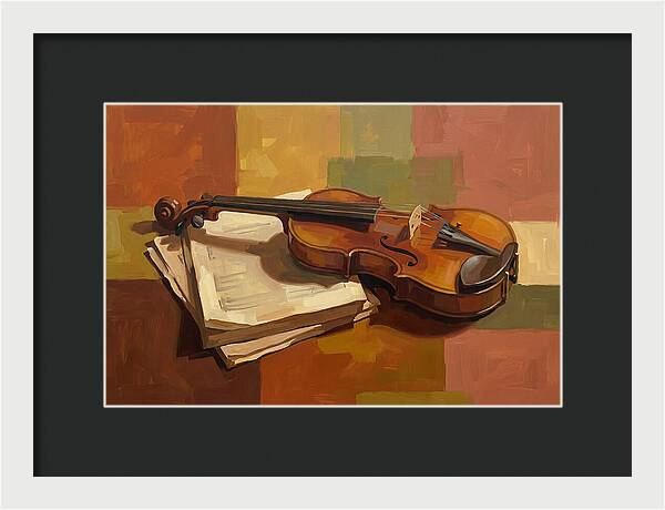 Violin Resting On Sheet Music