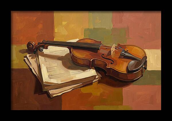Violin Resting On Sheet Music