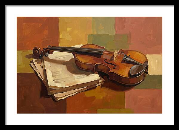 Violin Resting On Sheet Music