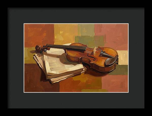 Violin Resting On Sheet Music