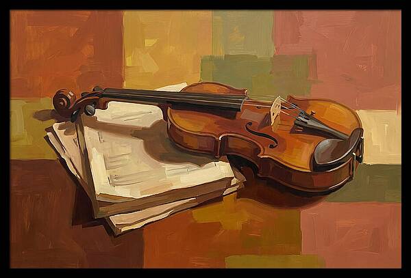 Violin Resting On Sheet Music