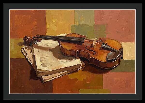 Violin Resting On Sheet Music