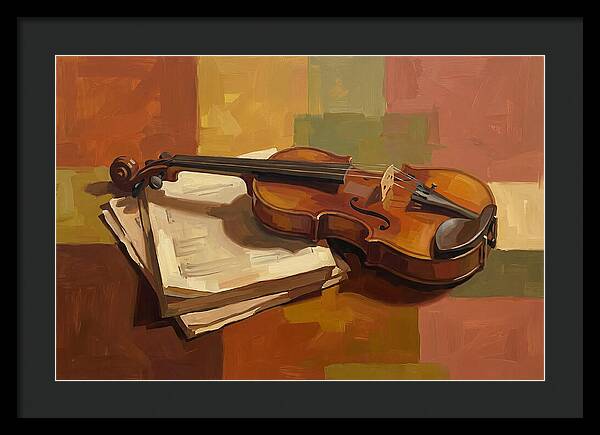 Violin Resting On Sheet Music