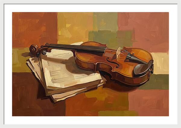 Violin Resting On Sheet Music