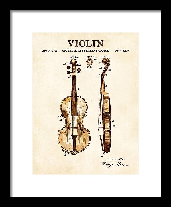 Violin Watercolor Patent Us473439a