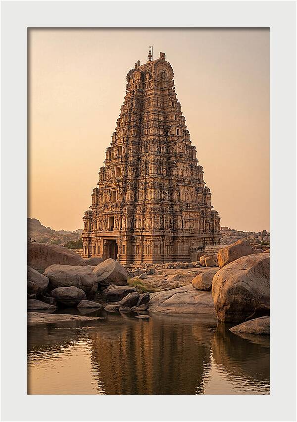 Virupaksha Temple Gopuram At Golden Hour
