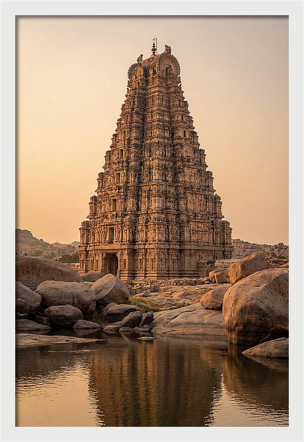 Virupaksha Temple Gopuram At Golden Hour