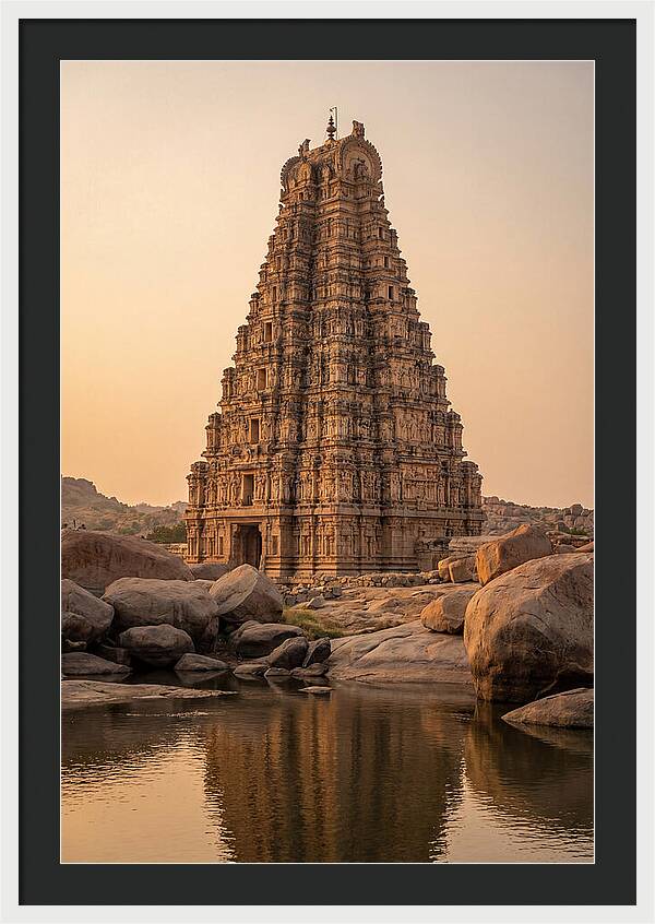 Virupaksha Temple Gopuram At Golden Hour