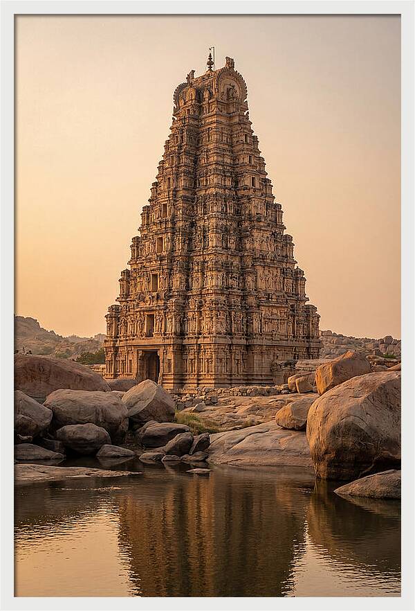 Virupaksha Temple Gopuram At Golden Hour