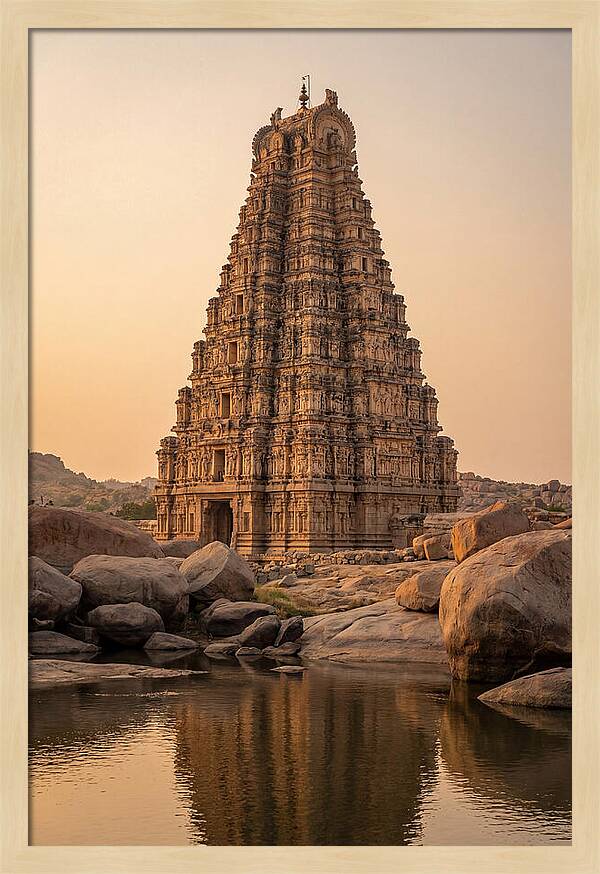 Virupaksha Temple Gopuram At Golden Hour