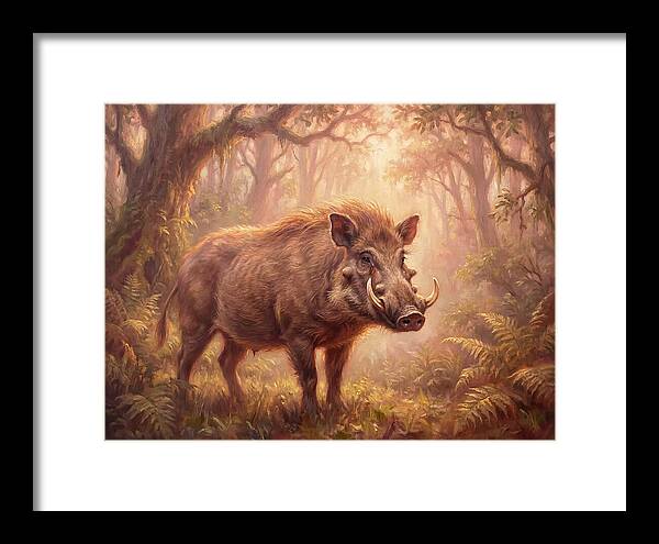 Visayan Warty Pig In Forest