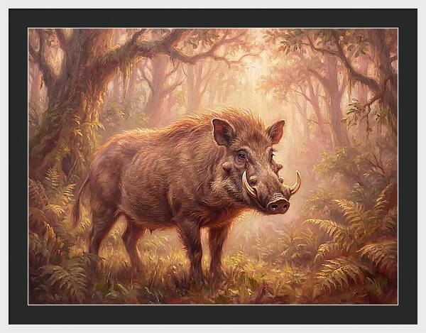 Visayan Warty Pig In Forest