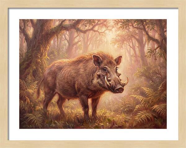 Visayan Warty Pig In Forest