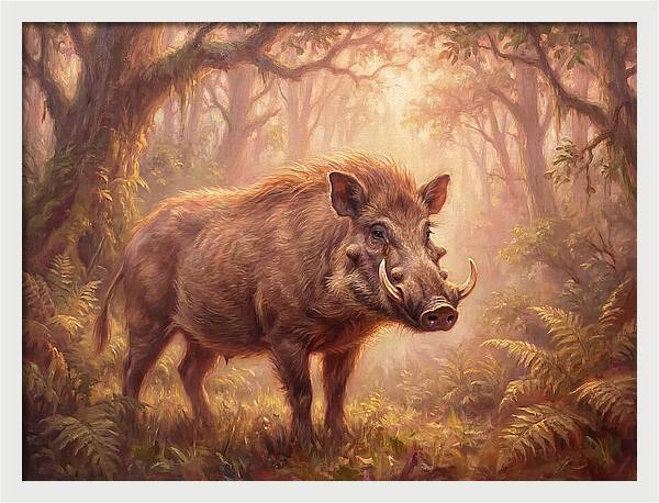 Visayan Warty Pig In Forest