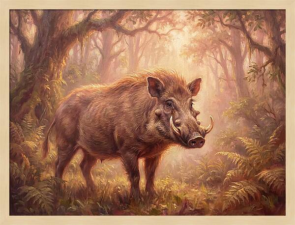 Visayan Warty Pig In Forest