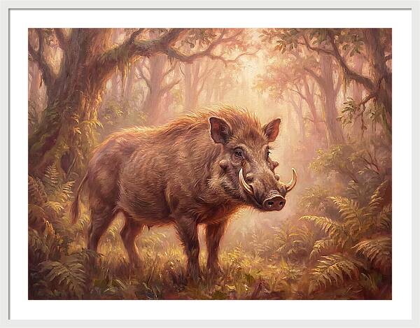 Visayan Warty Pig In Forest