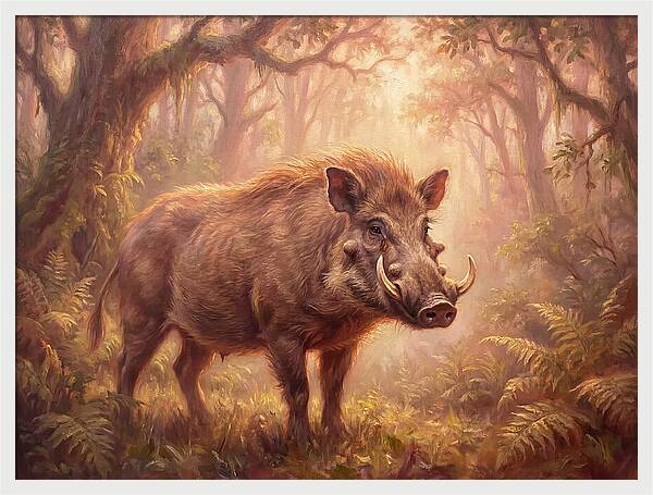Visayan Warty Pig In Forest