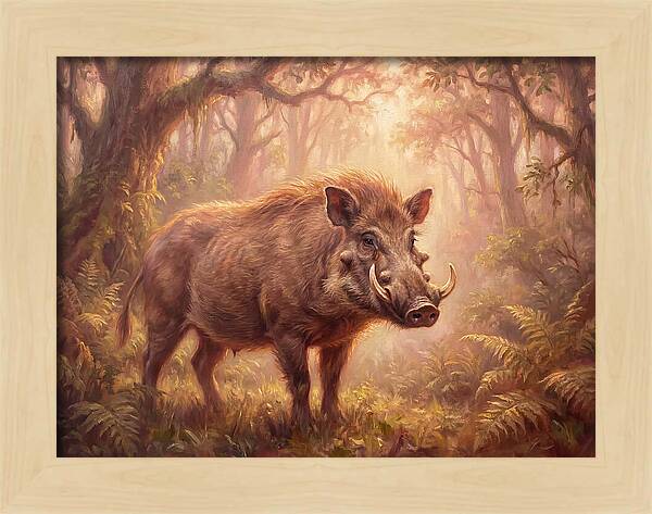 Visayan Warty Pig In Forest