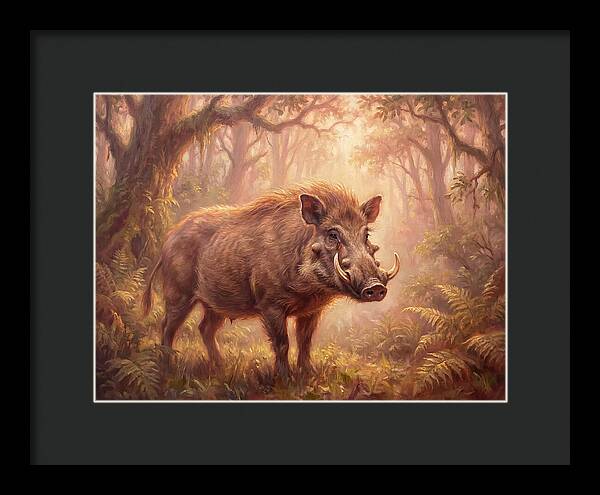 Visayan Warty Pig In Forest
