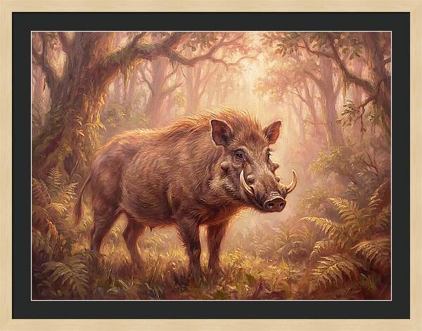 Visayan Warty Pig In Forest