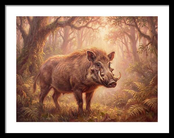 Visayan Warty Pig In Forest