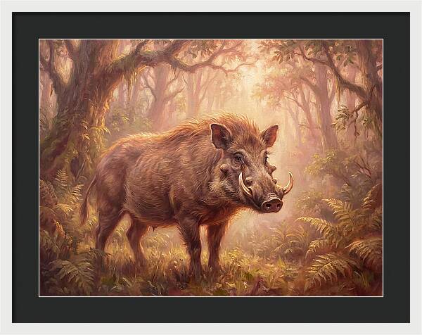 Visayan Warty Pig In Forest